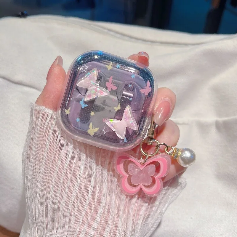 Cherry Butterfly Soft Case for True Wireless Earbuds