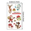 10 Sheets Christmas Luminous Tattoo Stickers,Cartoon Snowman Christmas Patterns,Glow In The Dark Waterproof Temporary Tattoos 4