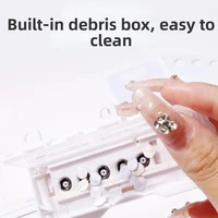 Portable 5-Hole Punching Machine White Plastic Handcraft Making Tool Scrapbooking Lightweight Paper Punch Tool for DIY Crafts 5