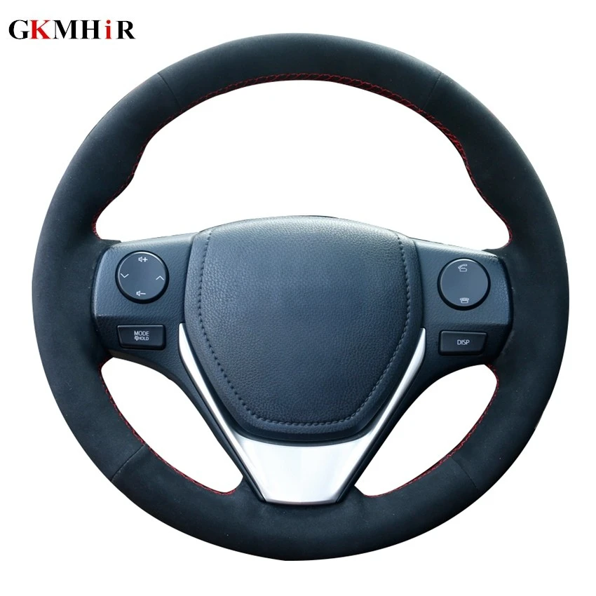 

Hand-stitched Black Suede Car Steering Wheel Cover for Toyota 2013-2018 Corolla 2014-2019 Corolla iM (US) 2017-2018 Auris