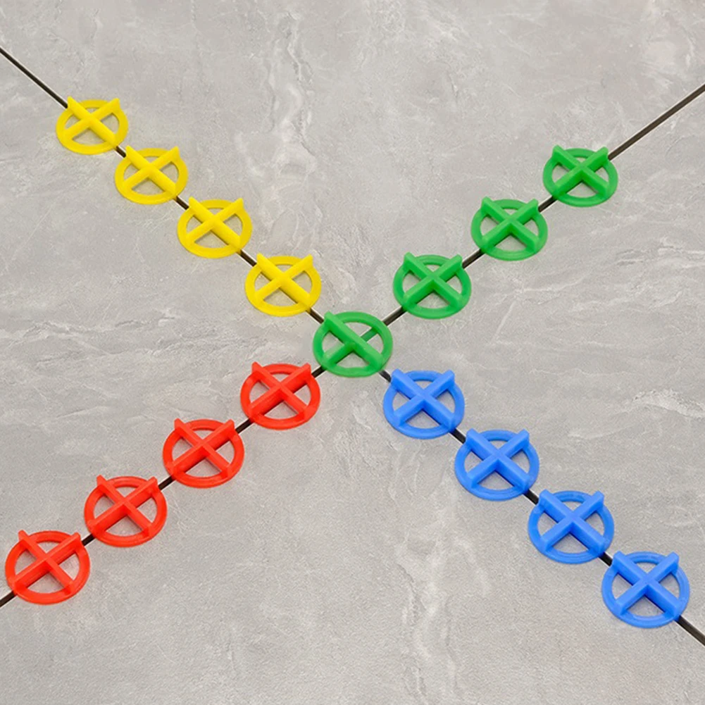 100 Stück Fliesen-Nivelliersystem-Clips, Abstandshalter, Keil für die Installation von Boden-, Wandfliesen mit Kunststoffgrößen von 1 bis 3 mm – Detail 2