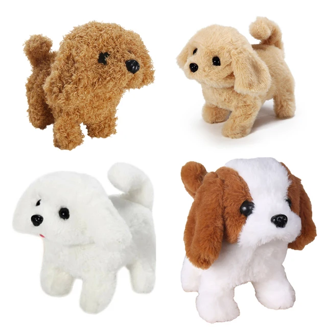 Electric Plush Simulation Display Mold Smart Dog Plush Puppy Toy For Children Walking Teddy Rabbit Tail Wagging Ass Shaking Toy 1