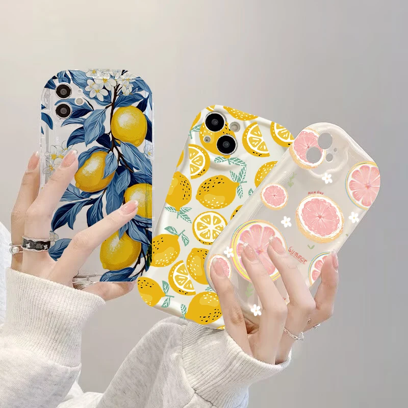 Summer Fresh Fruit Lemon Print TP Phone Case Cover