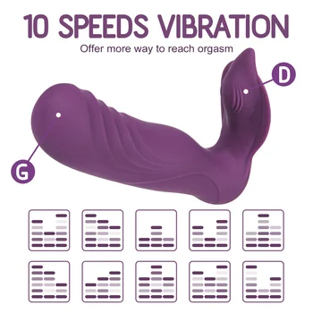 Dildo 10 Speed Vibrating Pulse Vibrator with Female Stimulator Vaginal Wall G spot Clitoris Stimulation Wearable Panties Sex Toy 4