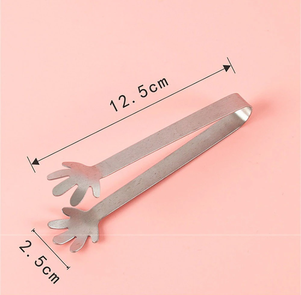 Creative Stainless Steel Food Tongs Ice Clip Candy BBQ Dessert Non-slip Tongs Tea Set Food Serving Utensil Kitchen Bar Accessor food tongs kitchen utensils set
