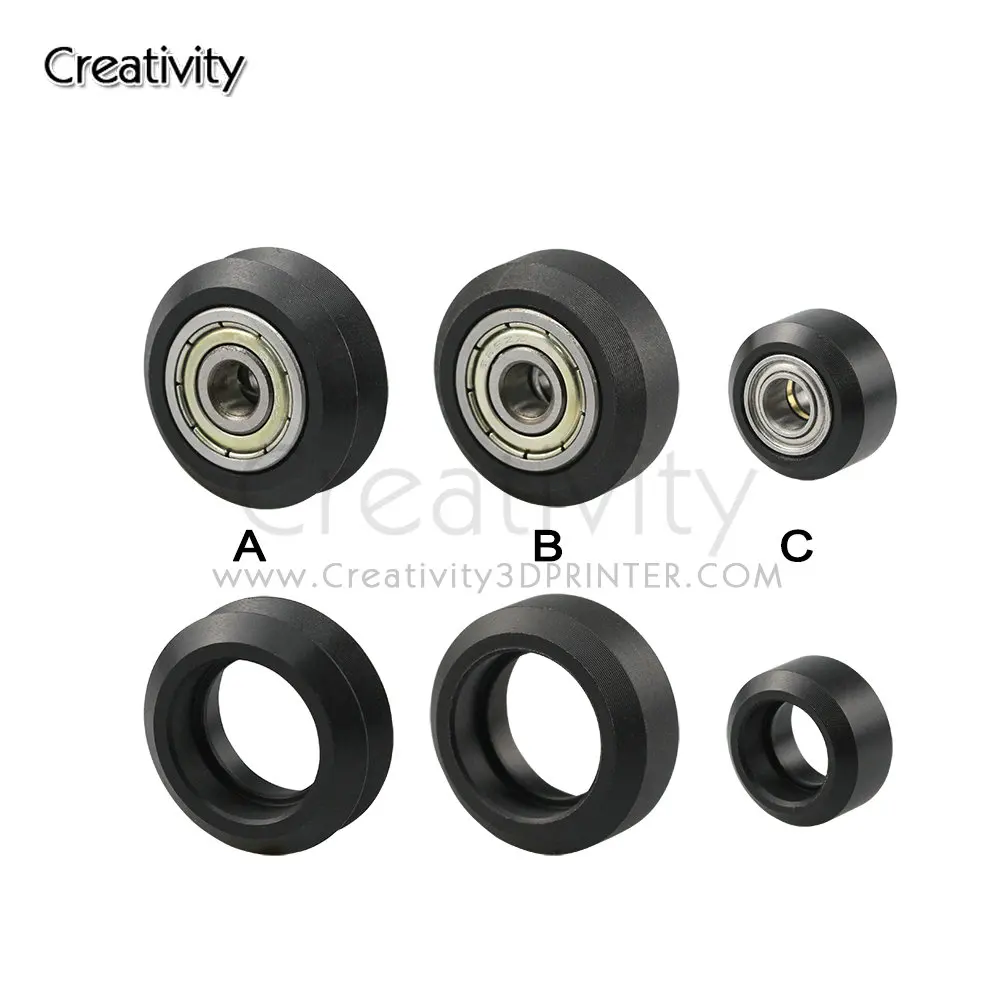 5/10pcs CNC Plastic wheel POM with 625zz MR105zz Idler Pulley Gear Passive Round Wheel Perlin Wheel V type for V-Slot 3d printer wheel openbuilds pulley 304 stainless steel passive driven perlin idler include 625zz