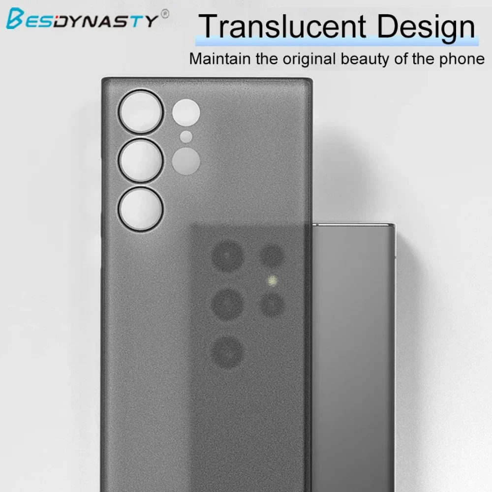 UltraThin Shockproof Transparent Frosted Matte Case - Clear PP Hard Finish