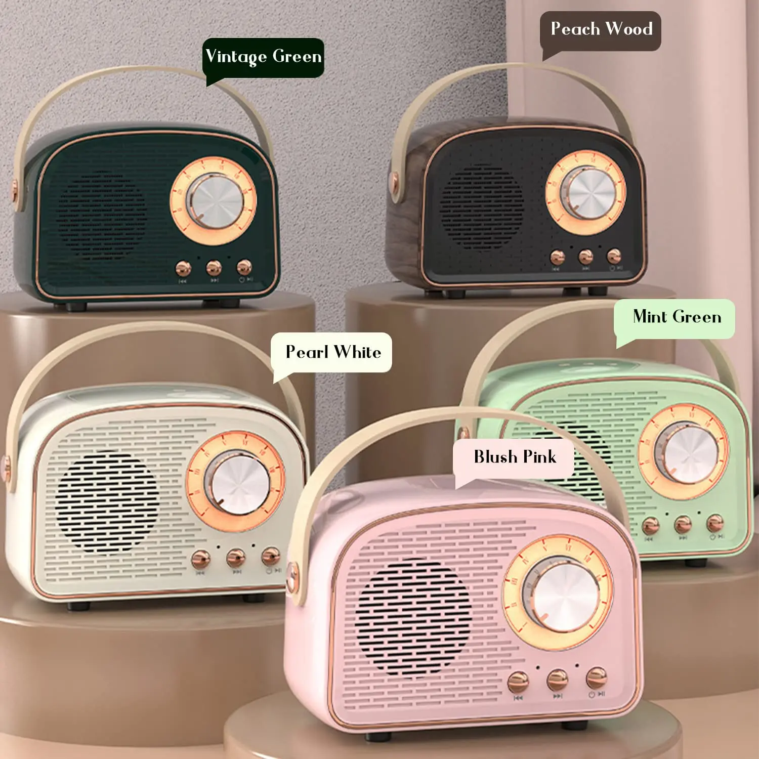 Retro Bluetooth Speaker Cute Mini Speaker FM Radio Portable Wireless Speaker TWS Music Player Hifi Stereo TF USB