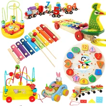 

Hot Sell Kids Wooden Puzzles Game Educatinal Wooden Toys Digital Clock Little Baby Montessori Toys Educational Toys for Children