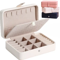 Korean Version Simple Ins Style Portable Jewelry Storage Box 2024 New High-end Exquisite Large Capacity Travel Jewelry Bag 1