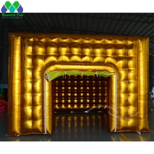 

Gaint Customize Gold/Sliver Blow Up Inflatable Cube Tent With Factory Price For Wedding Party Events Camping Outdoor Decoration