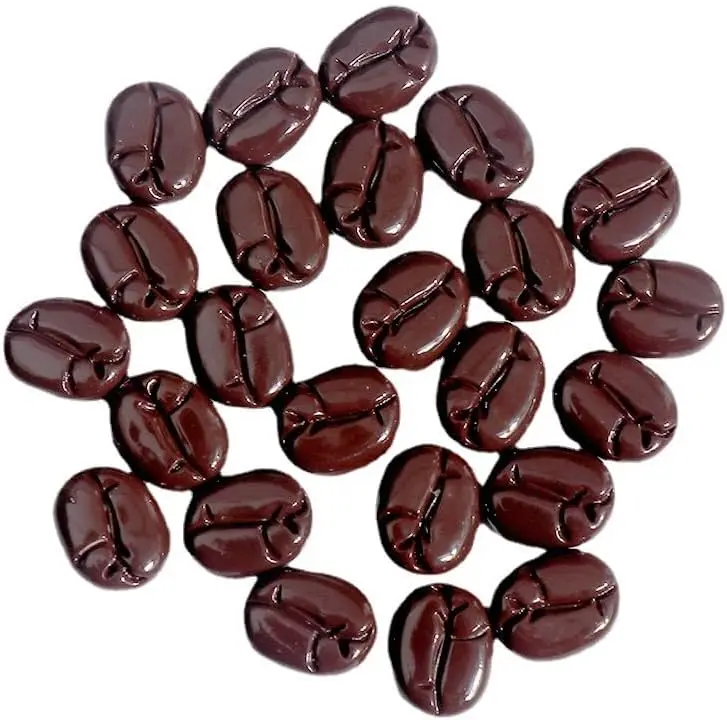 Food model food photography props 100 Pcs Fake Coffee Beans Resin Coffee Beans Simulation Mini Decor Faux DIY Crafts
