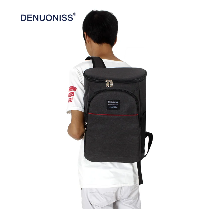 Picnic Lunch Bag For Men Bolsa Thermal Style Para Marmita Bolsa Thermal Insulated Portable Backpack Cooler Beer Bag DENUONISS