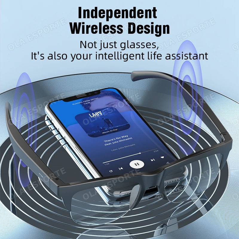 2026 Lenti che cambiano colore Occhiali intelligenti Assistente vocale Chiamata Bluetooth wireless Fotocamera per sport all'aria aperta Occhiali da sole alla moda anti-UV - immagine 6