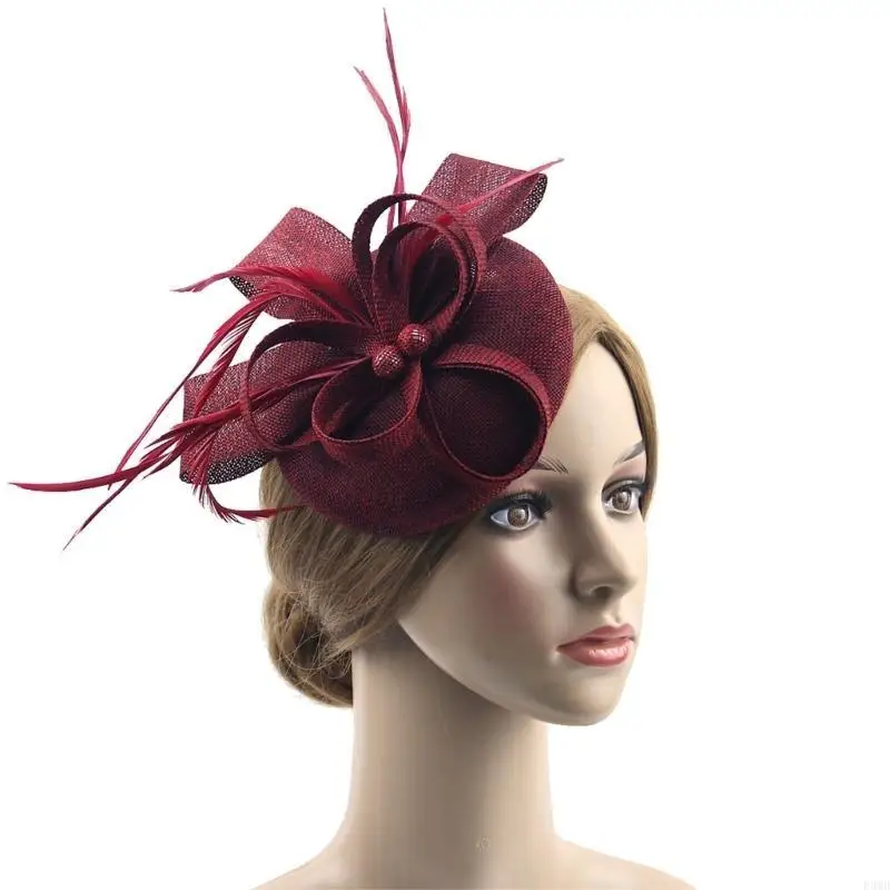 Fashion Head Flower Fascinator Hairband for WeddingEvent and Afternoon Teas F3MD - 2