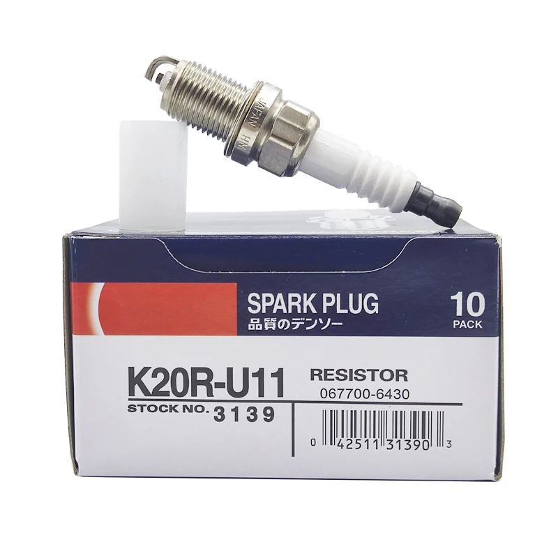 

4 шт., Свеча зажигания для Mazda, Mitsubishi, Volvo, Suzuki, Subaru, Chevrolet, K20R-U11 K20RU11, K20R, U11