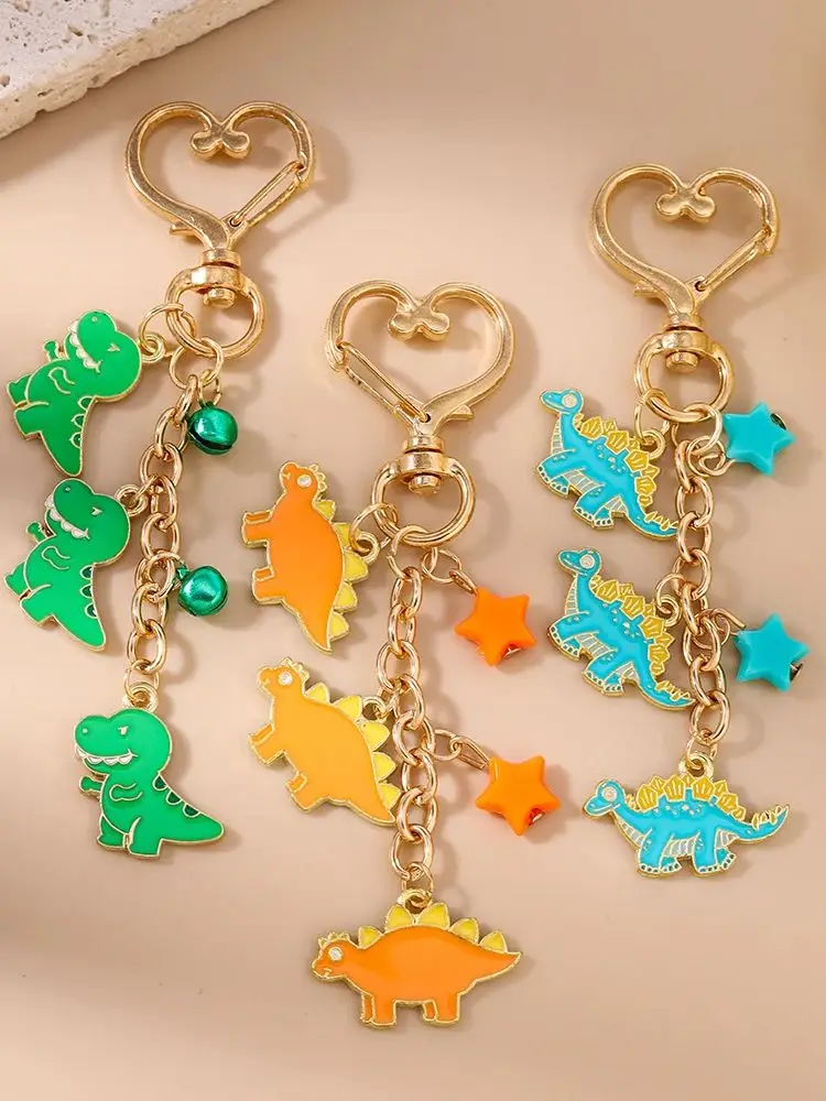 Aihua Niedlicher Kinder-Schlüsselanhänger, schöne Tier-Dinosaurier-Schlüsselanhänger für Frauen und Mädchen, Handtaschenanhänger, Schlüsselanhänger, DIY-Schmuckdekoration – Detail 1
