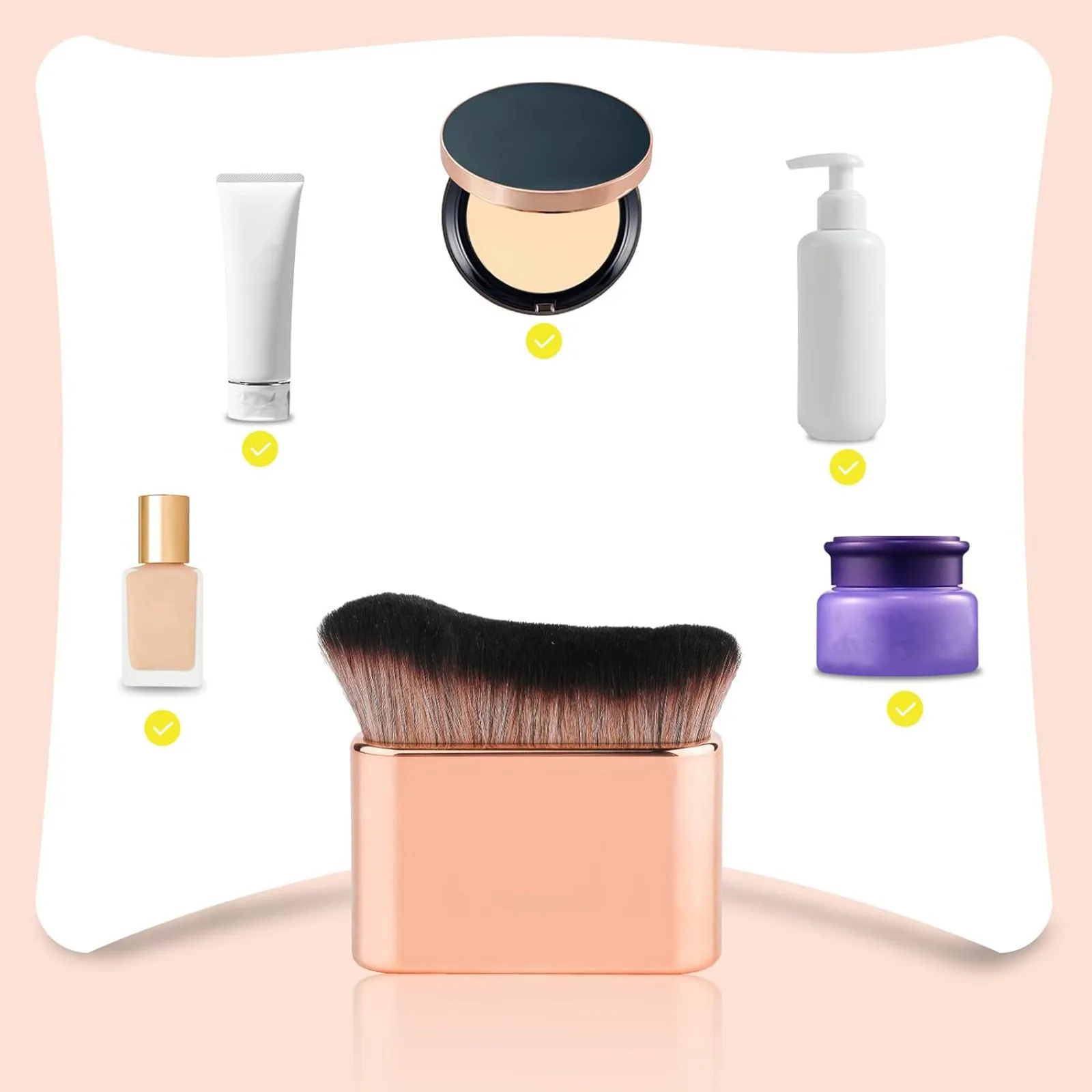 Tanning Brush Soft Hair Body Makeup Brush Applicator Sunscreen Brush Small Portable Makeup Accessory Gift for Girlfriend
