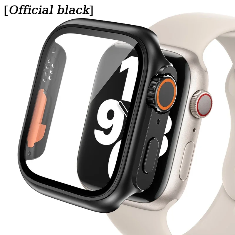 

Аксессуары для Apple Watch, чехол из закаленного стекла 8 7 6 5 4 45 мм 44 мм, Обновление внешнего вида Apple Watch на ультра 49 мм