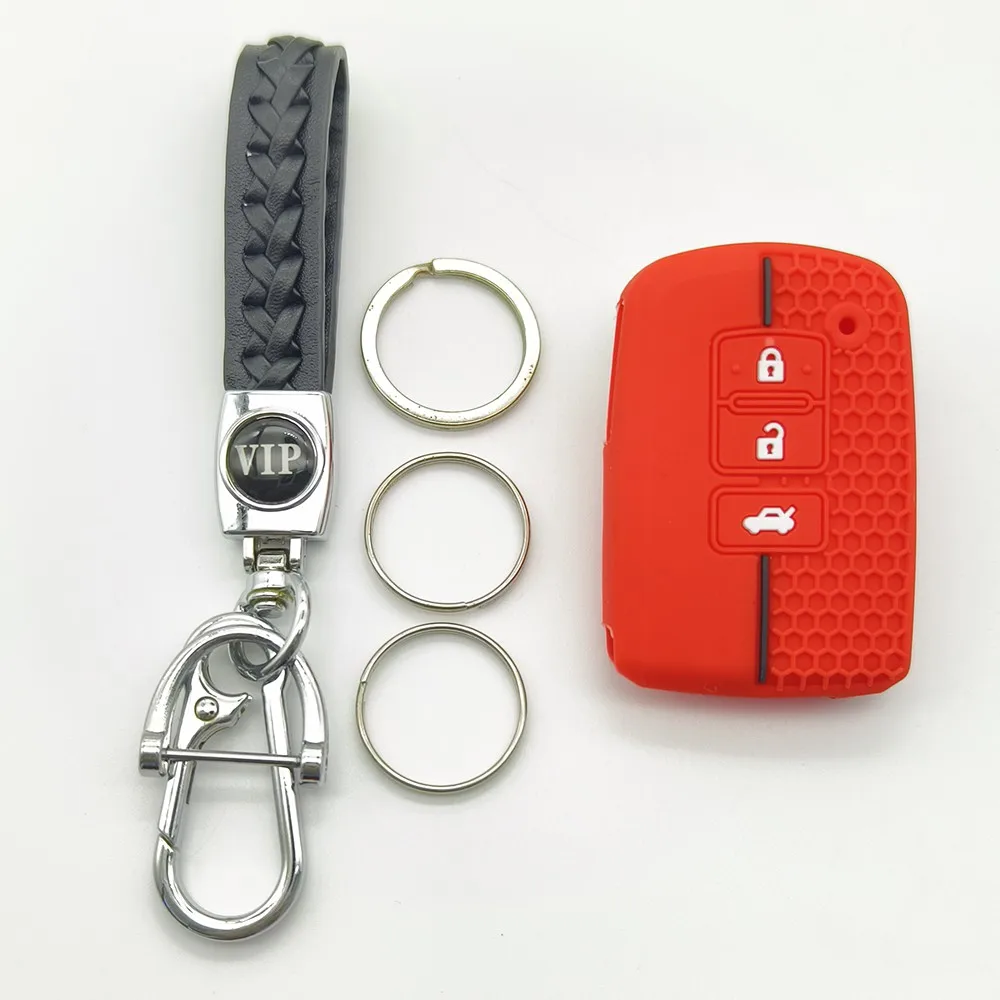 Cocolockey Gummi-Schlüsselabdeckung, passend für Toyota Crown Camry Land Cruiser Harrier60 3 Tasten, Smart Key, Silikonhülle, Autozubehör – Detail 12