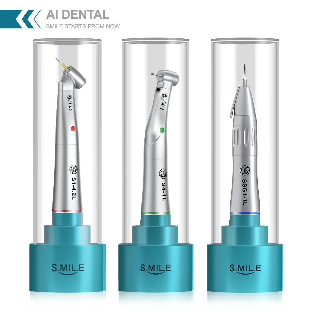 Smile SG Series Dental 1:1/1:5/1:4.2/20:1 Surgical Contra Angle Implant LED Handpiece with External Cooling Irrigation E-Type