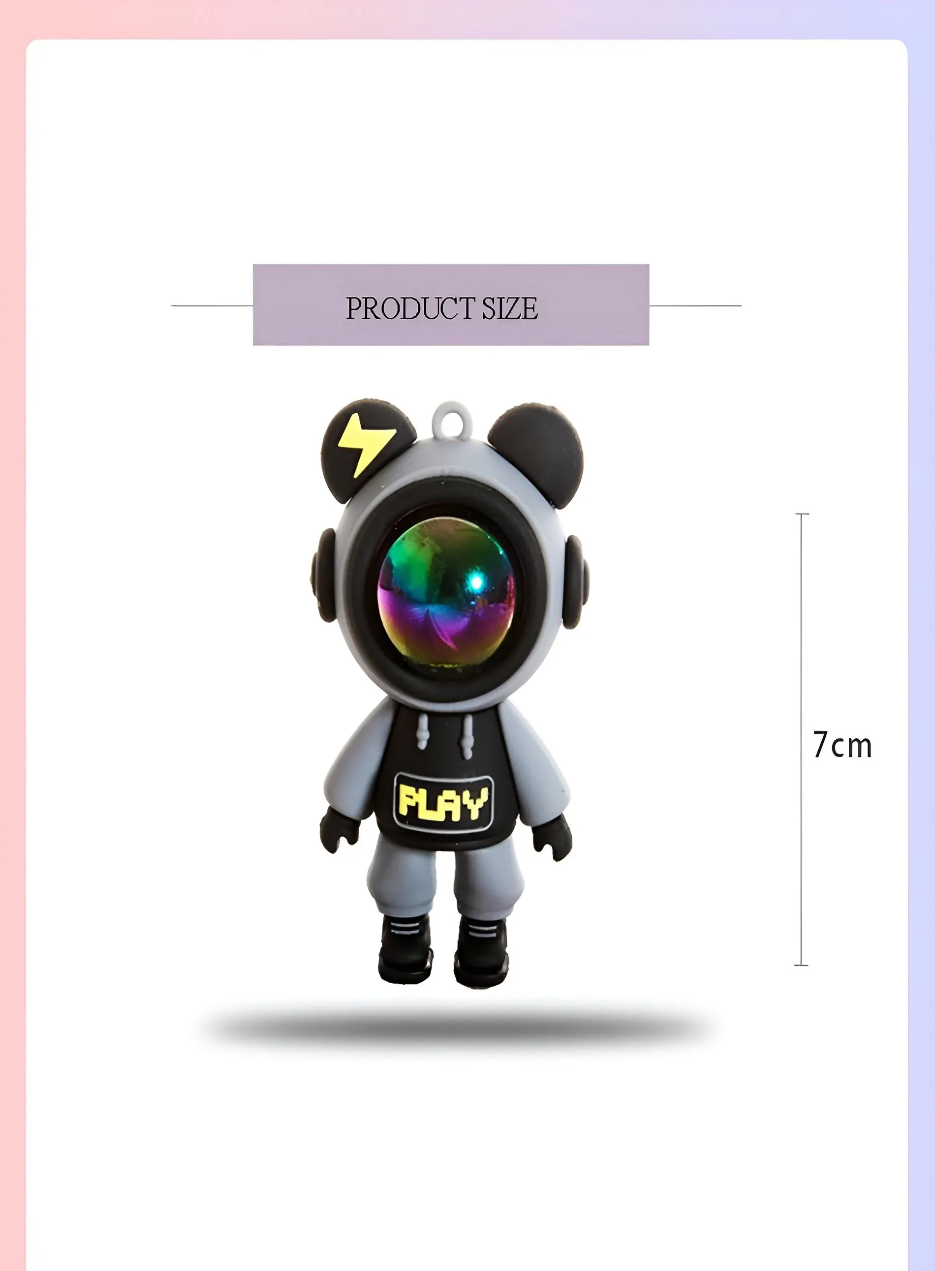 Car decoration accessories Lightning Violent Bear Doll Outlet Perfume Clip Cartoon Astronaut Car Chain Couple Bag Pendant Creative Auto Accessories
