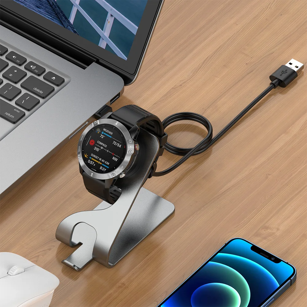 Garmin Fenix 7/Fenix 7S/Fenix 7X 1.5m USB  ̺ ĵ ̽ Ʈ ð  Ȧ Ʈ ð  