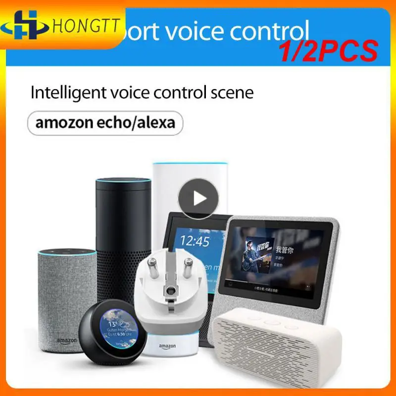 

1/2PCS Smart WiFi Plug Adaptor 16A Remote Voice Control Power Monitor Socket Outlet Timing Function work with Alexa Home