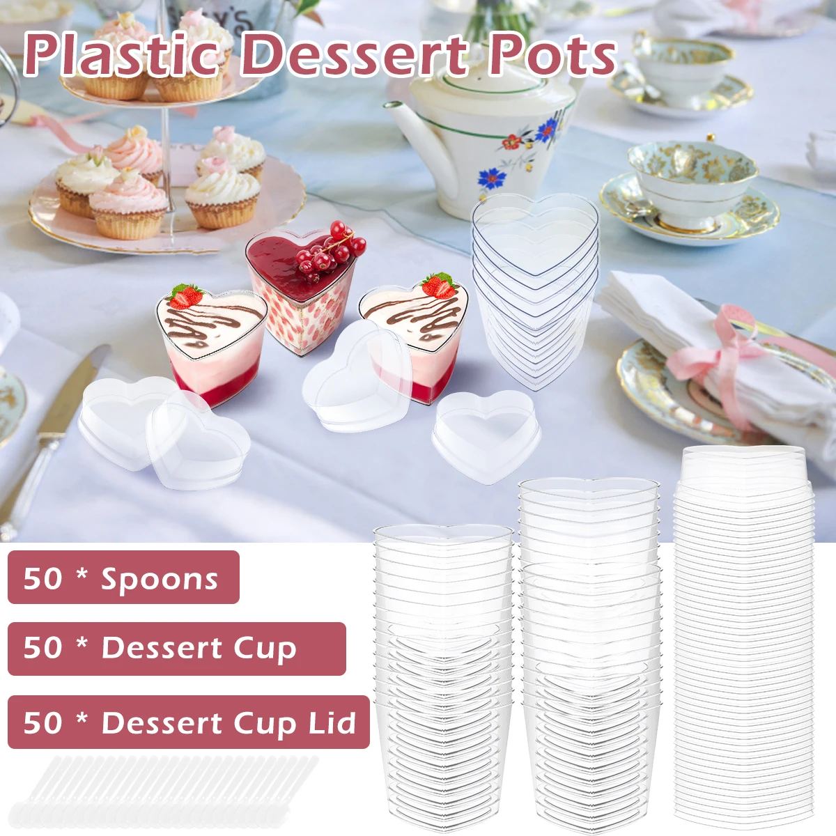 Plastic cups 6oz. 50 pcs