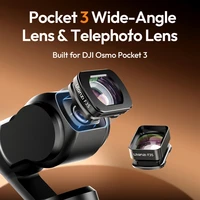 Ulanzi F35 Pocket 3 Wide-Angle Lens / Telephoto Lens for DJI Osmo Pocket 3 Magnetic Photograph Attachment Quick Installation - Image 2