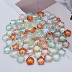 Colorful Five - Pointed Star Glass Beads - Set of 10 (5 - 10pcs)