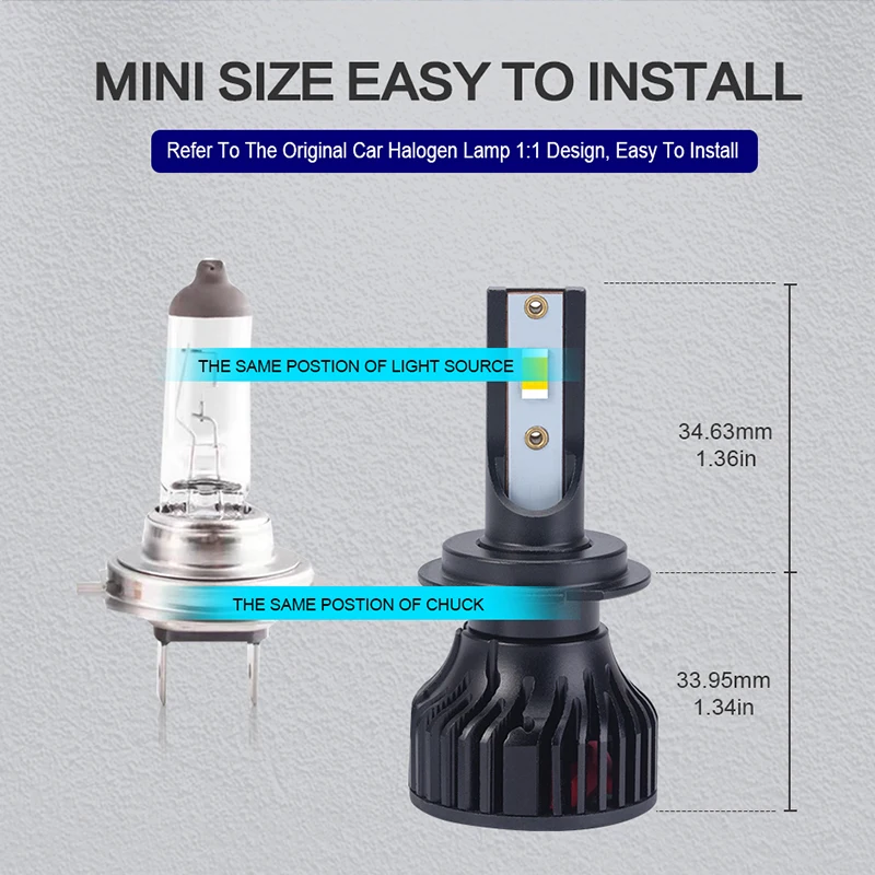 LED Headlights Carshark H4 H7 H11 H8 H9 9005 9006 Fog Lights for Car