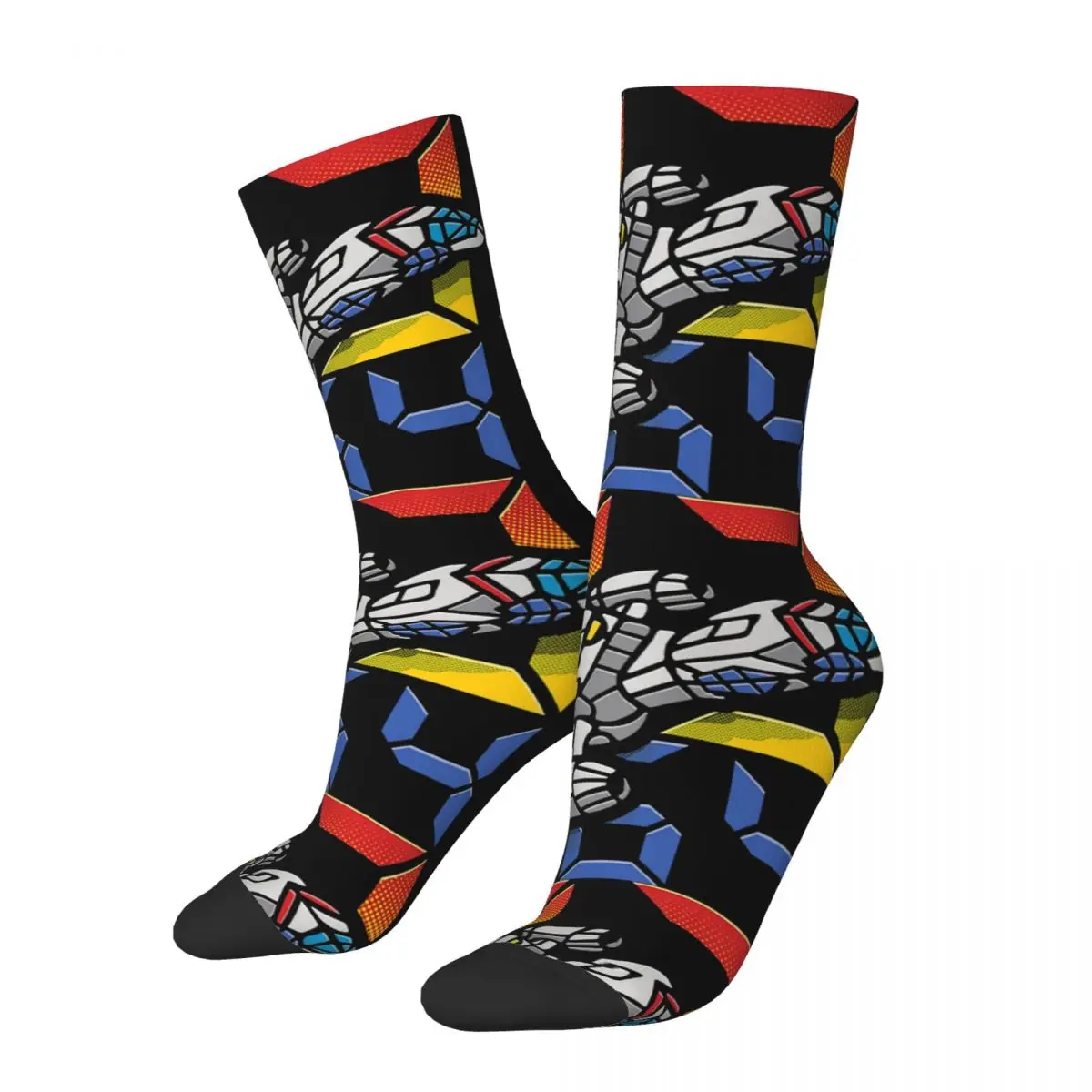 

Funny Compression Sock for Men Cool Hip Hop Harajuku Firefly Spaceship Science Fiction TV Series Pattern Printed Boys Crew Sock