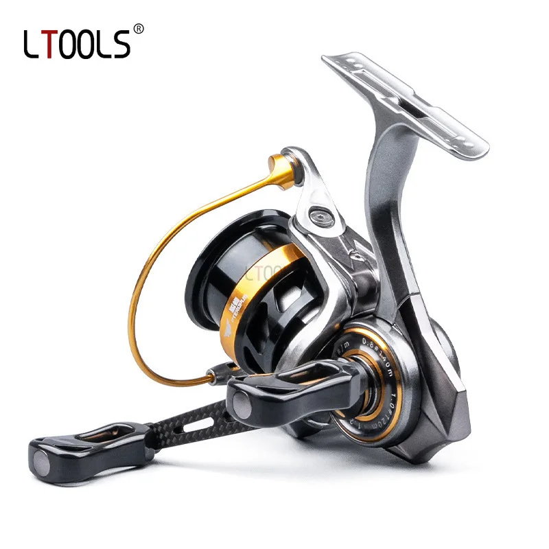 

Carbon Fiber Spinning Wheels 1/2000Series 6+1 Bearing Ultralight Long Casting Spinning Wheel Spool 5.2:1 High Speed Fishing Reel