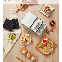 Toaster Oven  Sandwich Breakfast Machine Household Small Light Food Machine Lazy Multi-Function Waffle Toast Press and Bake 2