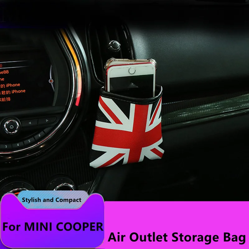Borsa Portaoggetti Per Auto Per Mini Cooper F54 R55 Clubman F55 F56 R56 R57 R58 R59 R60 F60 Countryman Air Outlet Pocket Phone Hanging Bags