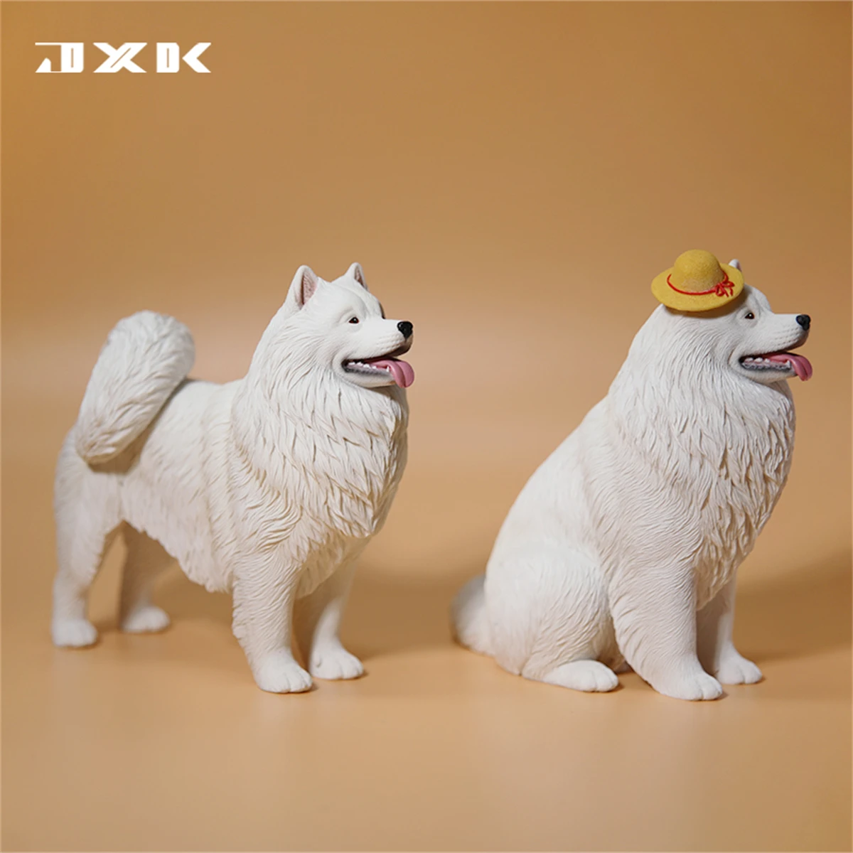 

JXK 1/6 White Samoyed Cute Pet Dog Figure Animal Model Desk Decoration Toys Ornaments Decorate Children Adults Kids Xmas Gift