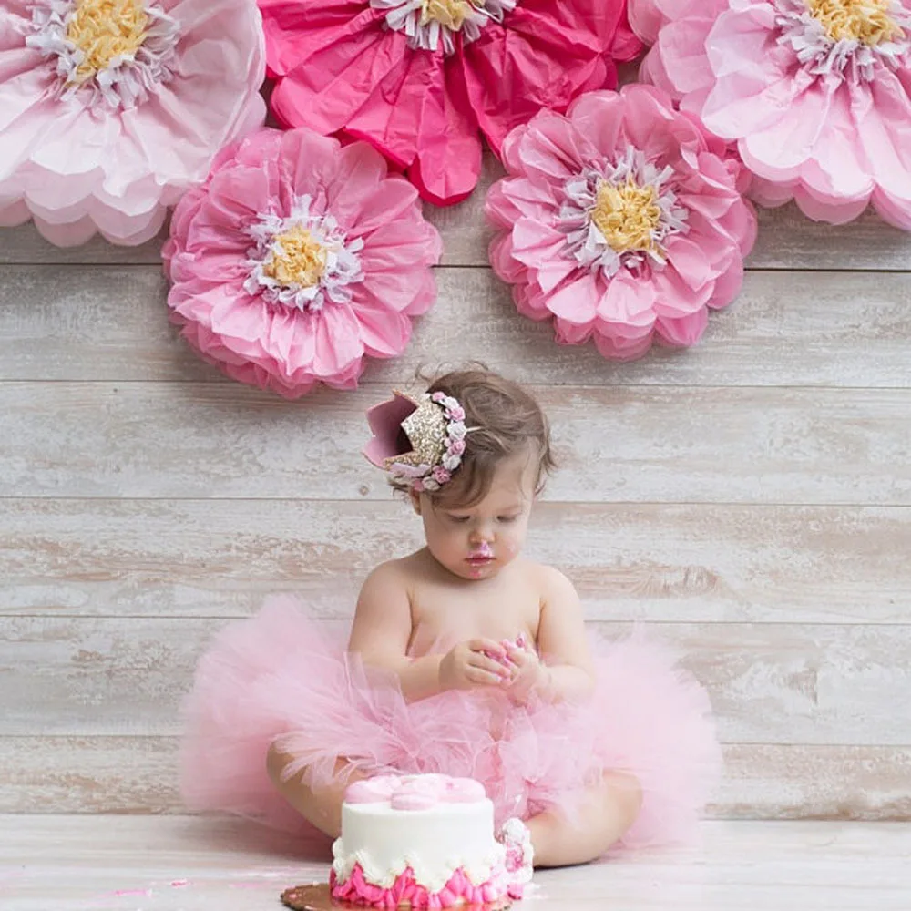 Baby Birthday Party Hat Crown 1 2 3 Year Baby Girl Princess Crown Headband Kids Shower First 1st Happy Birthday Party Decor party hat birthday crown baby crown hat birthday headband set