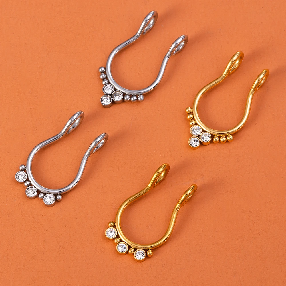 Gold Fake Nose Piercing Stud Claire's Claire's Nose Rings