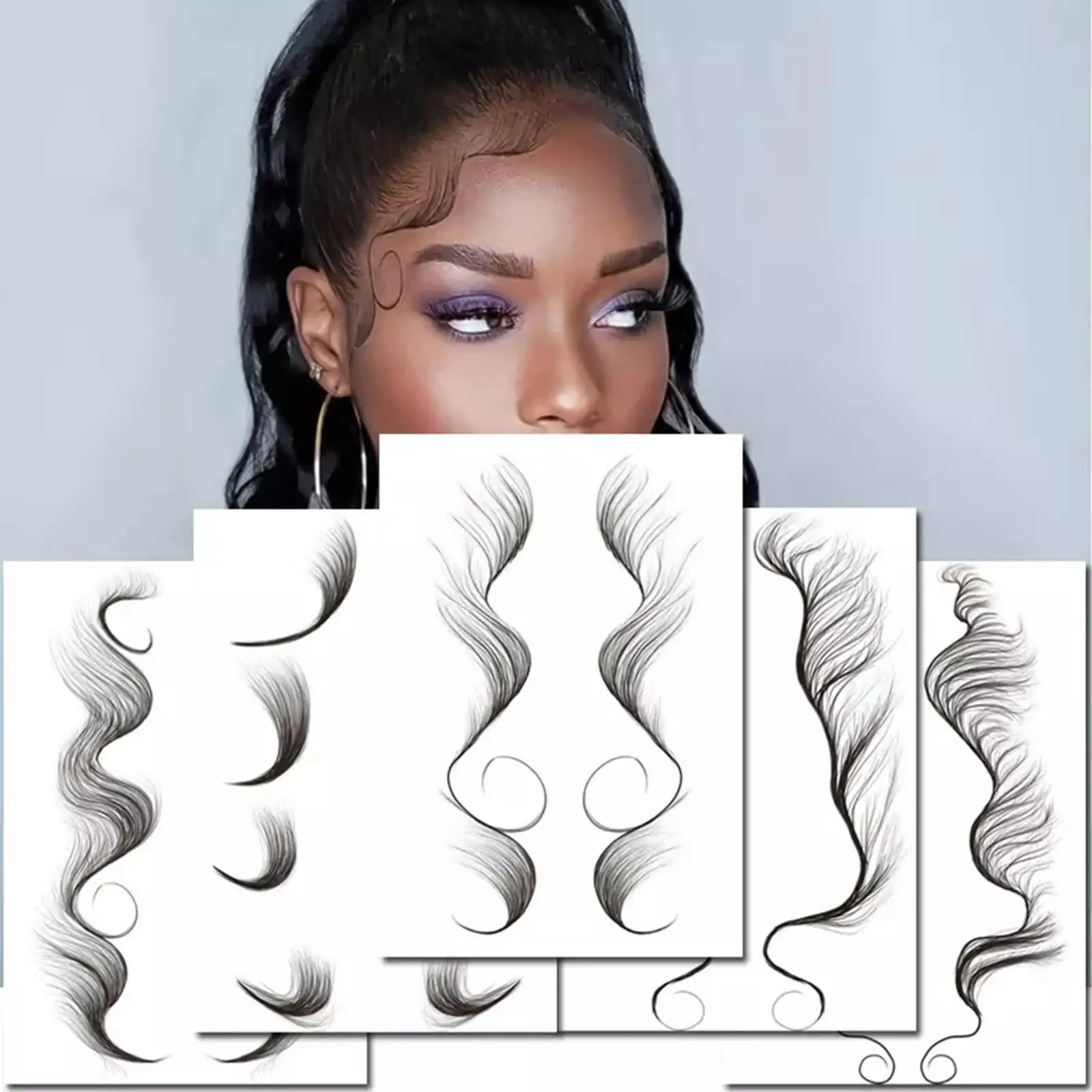 

Bangs Tattoo Stickers Hairline Tattoo Stickers Baby Edge Temporary Fake Tattoo Natural Makeup Waterproof Hair Hair Tools Cu A0L5