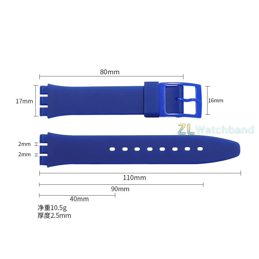 Colorful Silicone Sports Watch Strap - Durable Rubber Replacement Band