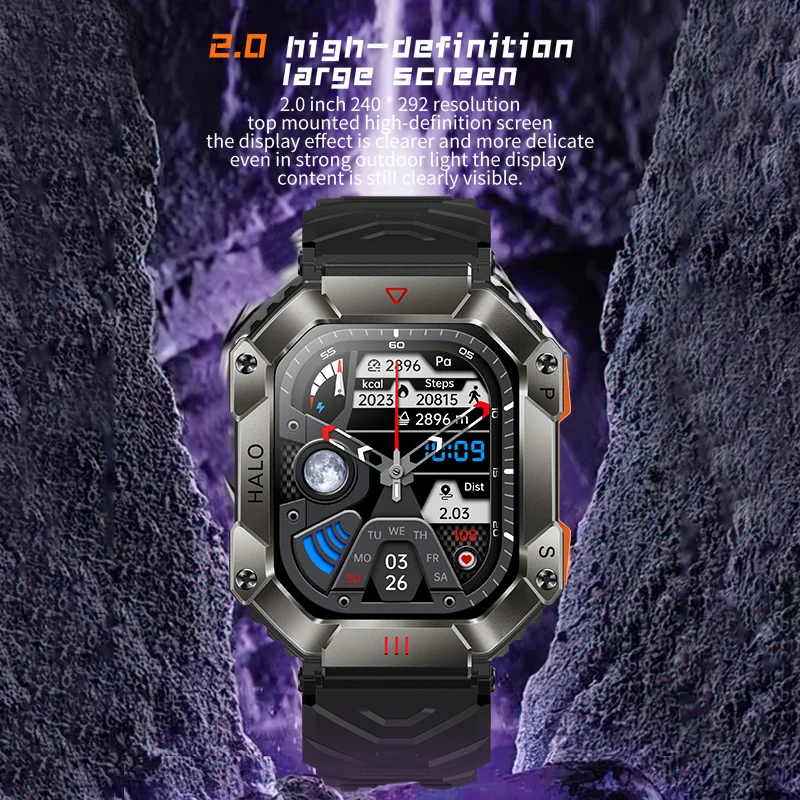 smartwatch inteligente militar colmi Halo kr80. 