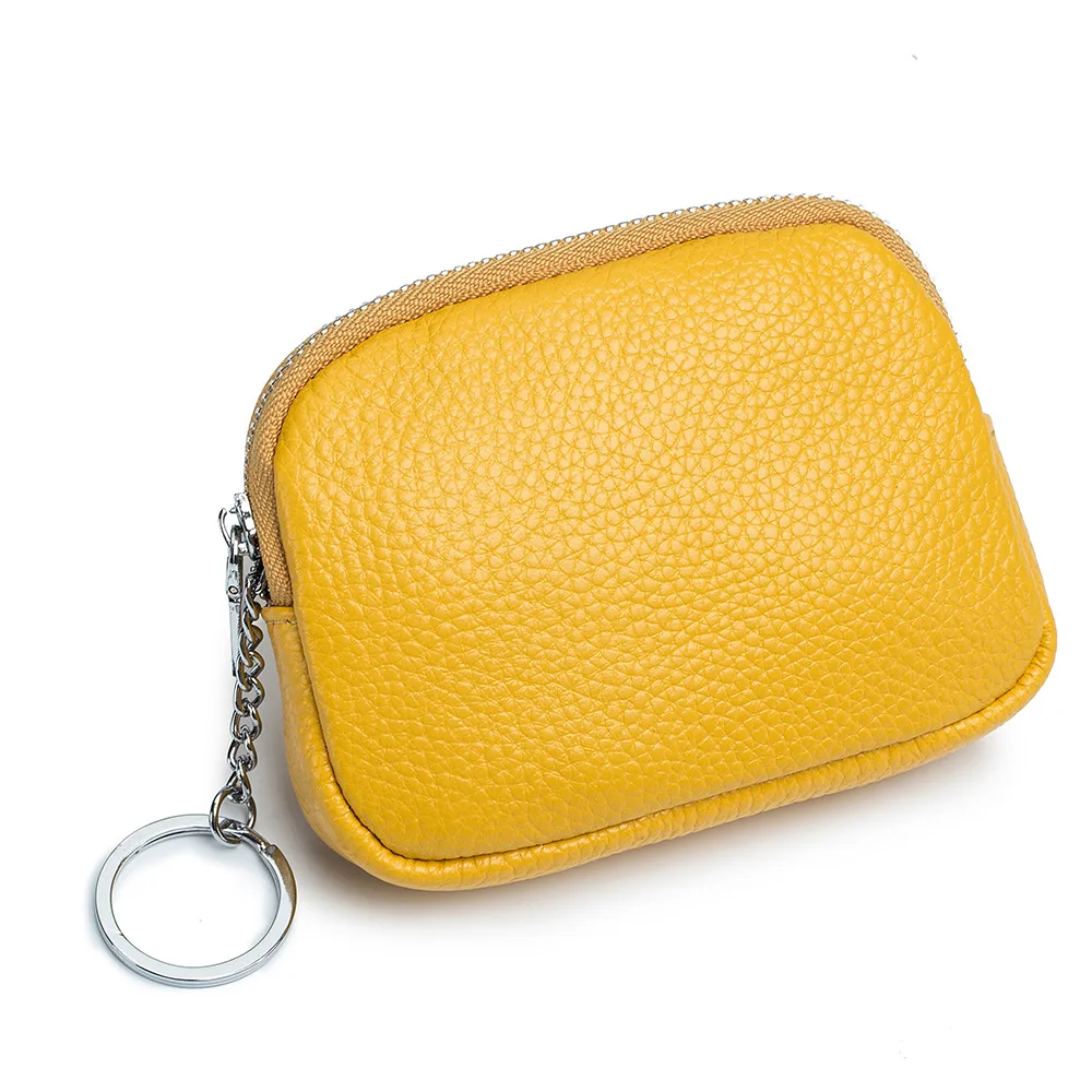 Elegant Genuine Leather Mini Purse - Luxury Designer Card Holder & Coin Pouch