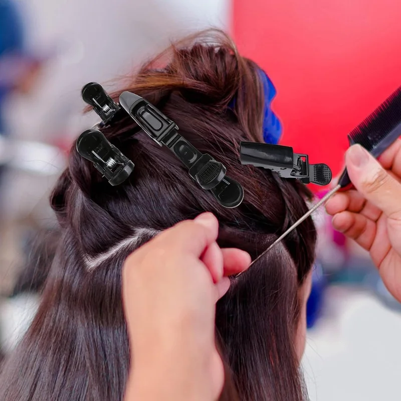 Hair Clips 6Pcs/Set Alligator Hair Clip Hairdressing Clamps Plastic Hair Claw Professional Barber for Salon Styling Hairpins Accessor
