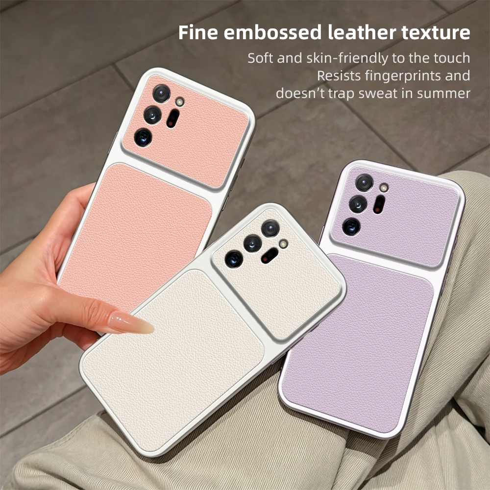 Luxury Leather Protective Case for Smartphones - Matte Finish Back Cover