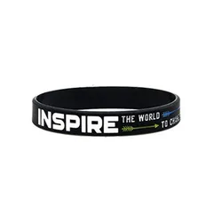 Inspirational Silicone Wristband Bracelet - Dream, Inspire, Create, Believe - 20cm (INSPIRE 1PC)