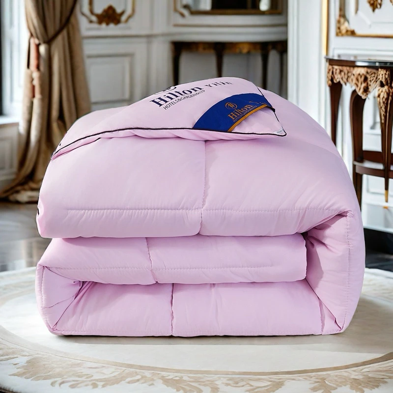 Hilton Hotel down Feather Comforter Thi Warm Home Use Spring Autumn Bedding Universal Dormi Single Double Core Fiber