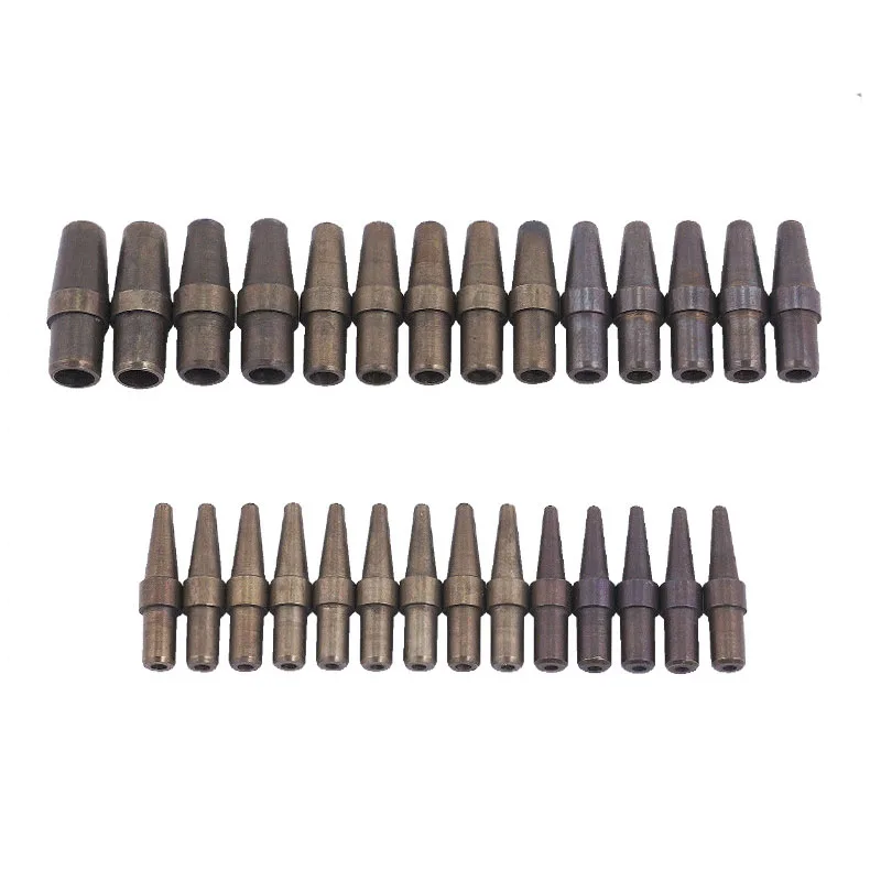Leather Hole Puncher Leather Punching Awl Round Hole Punch Cutter Set Hole Punch Cutter Set Leather Hole Punch Leather Punch Tool Eyelet Installation Punch Tool Round Hole Punch Set Rivet Punch Tool 10Pcs Leather Punches Hole Cutting Special Tool For Punching Machine Replacing Scalp Leather DIY Accessories