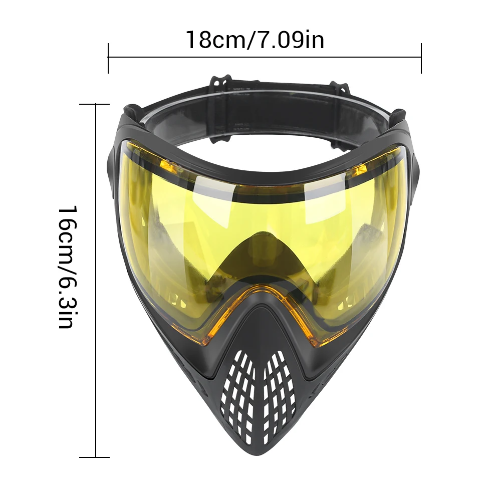 Maschera FMA F1 Per Paintball E Airsoft - Antiappannamento, Lente Argento, Protezione Completa Viso - Foto 9