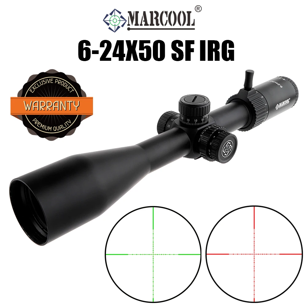 

Marcool 6-24X50 Riflescope Scope for Rifle SFP SFIRG 30mm Tube Dia Tactical Optics Hunting Airsoft Equipment Fits .223 .308 AR15